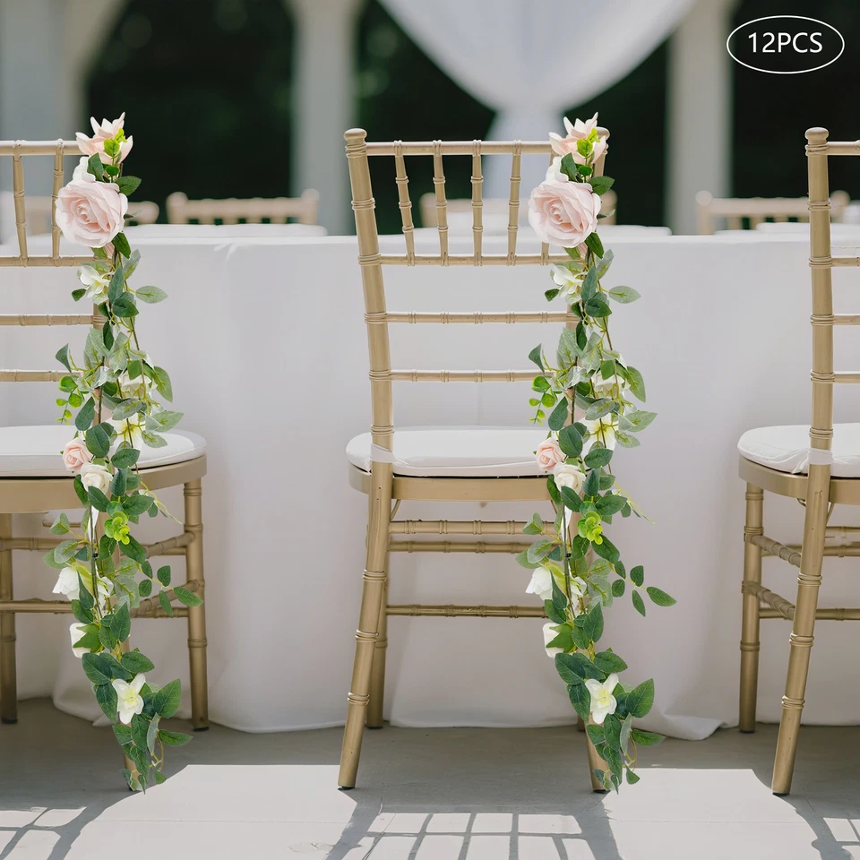 Wedding Chair Decoration, Artificial Pew Flower, Artificial Wedding Chair Flower - Image 2 of 4