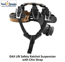 DAX Hard Hat Replacement Ratchet Suspension with Chin Strap - Suspension ONLY