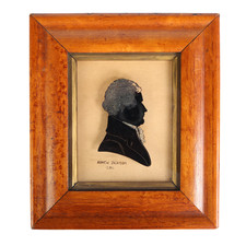 President Andrew Jackson Reverse-Painted Silhouette