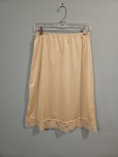 vintage nylon half slip For Layering Cottage Core Med Ivory 2 