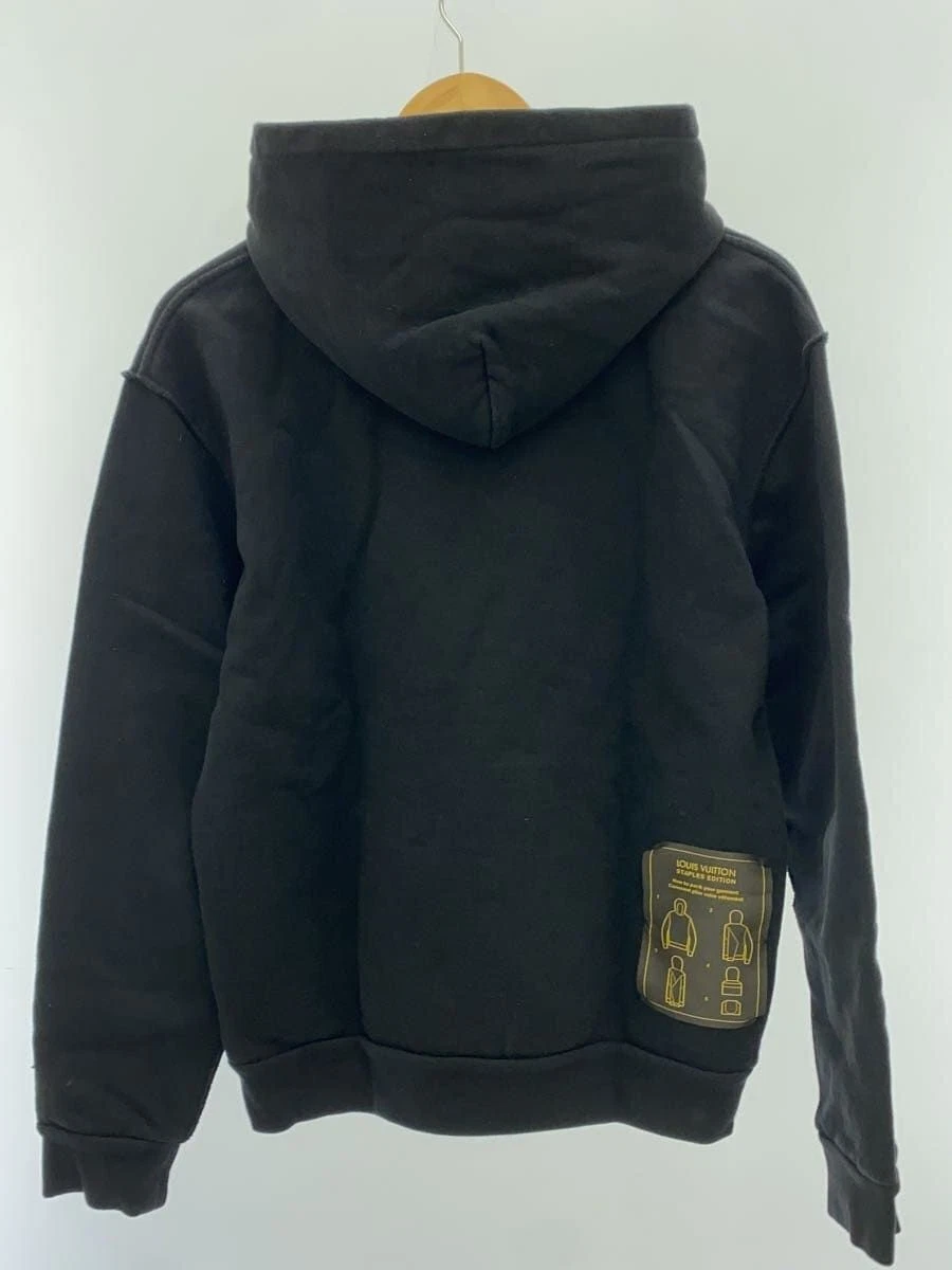 LOUIS VUITTON（LV） Felpa con cappuccio Louis Vuitton M cotone nero tinta unita RM211Q NPH HIY48W usata