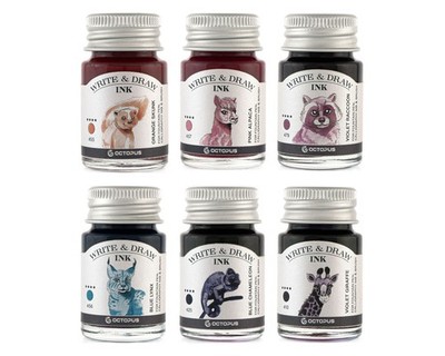 Octopus Write and Draw Ink Set HORIZON, Schreib- und Zeichentinte, 6x10 ml