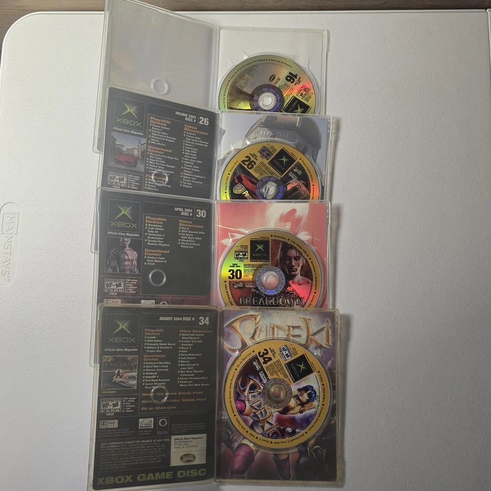 Vintage Official Xbox Magazine Demo Discs Lot Vexx Project Gotham Sudeki Breakdo - Image 3 of 4