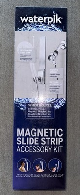 New Waterpik 18 in. Stainless Magnetic Adjustable Shower Slide Strip Access Kit