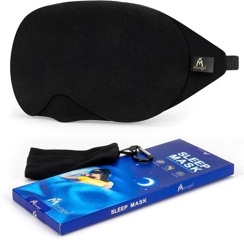 Mavogel Cotton Sleep Mask - Updated Design Light Blocking Eye Black