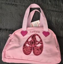 Capezio Pink Dance Tote Bowler Shaped Lined Bag Reversible Sequined Ballet Shoes