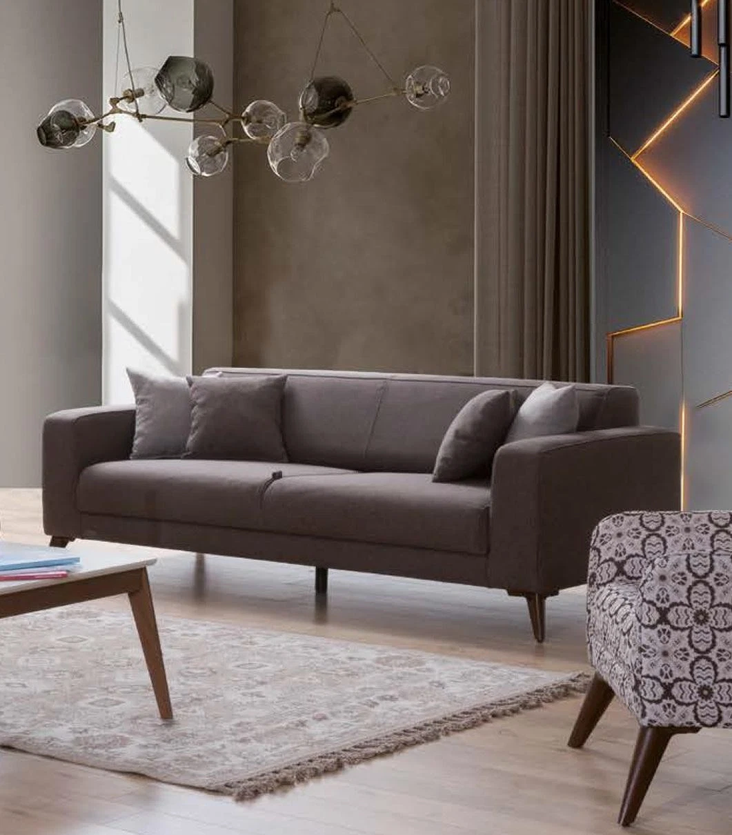 3 Seater Luxury Sofa 3 Seater Sofas Seat Fabric Design Couch Furniture Style Textile