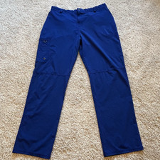 Cherokee Infinity Scrub Pants Mens XL Tall Cobalt Blue Fly Front Active Stretch