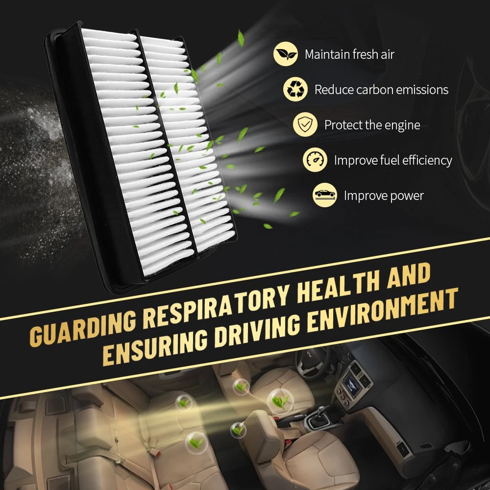 Filtro de aire del motor 2 piezas para Cadillac Escalade Chevrolet C1500 Tahoe K3500 Yukon Foto 4 de 4