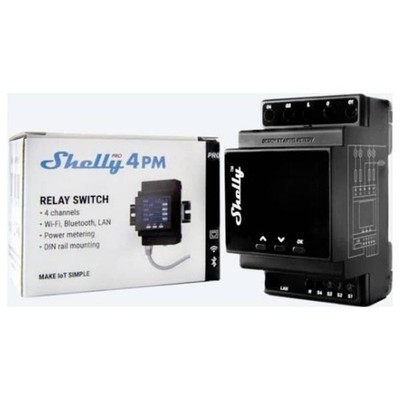 Shelly 3800240000000 Pro 4PM DIN Rail Relay