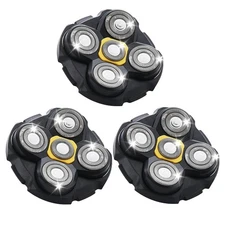 3 Pack Replacement Heads for Microtouch Titanium Shaver, for Bald Men