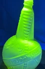 Vintage Uranium Glass New York 1939 World's Fair Milk Glass Globe Decanter