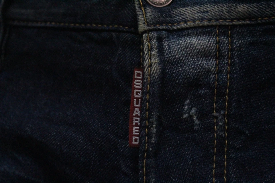 Pantalones Cortos Denim Para Hombre Dsquared2 Azul Envejecido Talla 50 Hechos en Italia Originales Foto 3 de 4