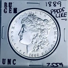 1889 BU GEM MORGAN SILVER DOLLAR UNC MS+++ U.S. MINT RARE COIN 7559