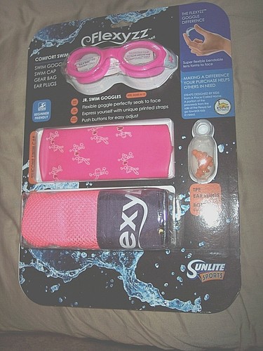 Flexyzz Swimming Goggles Dive Sticks 4 Sets Kids Goggles Swim Cap Pool Toys - Picture 7 of 9
