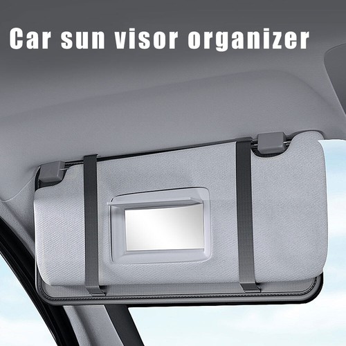 Car Sun Visor Organizer Storage Bag PU Leahter Multi-Pocket Pouch Glasses Box - Picture 8 of 9