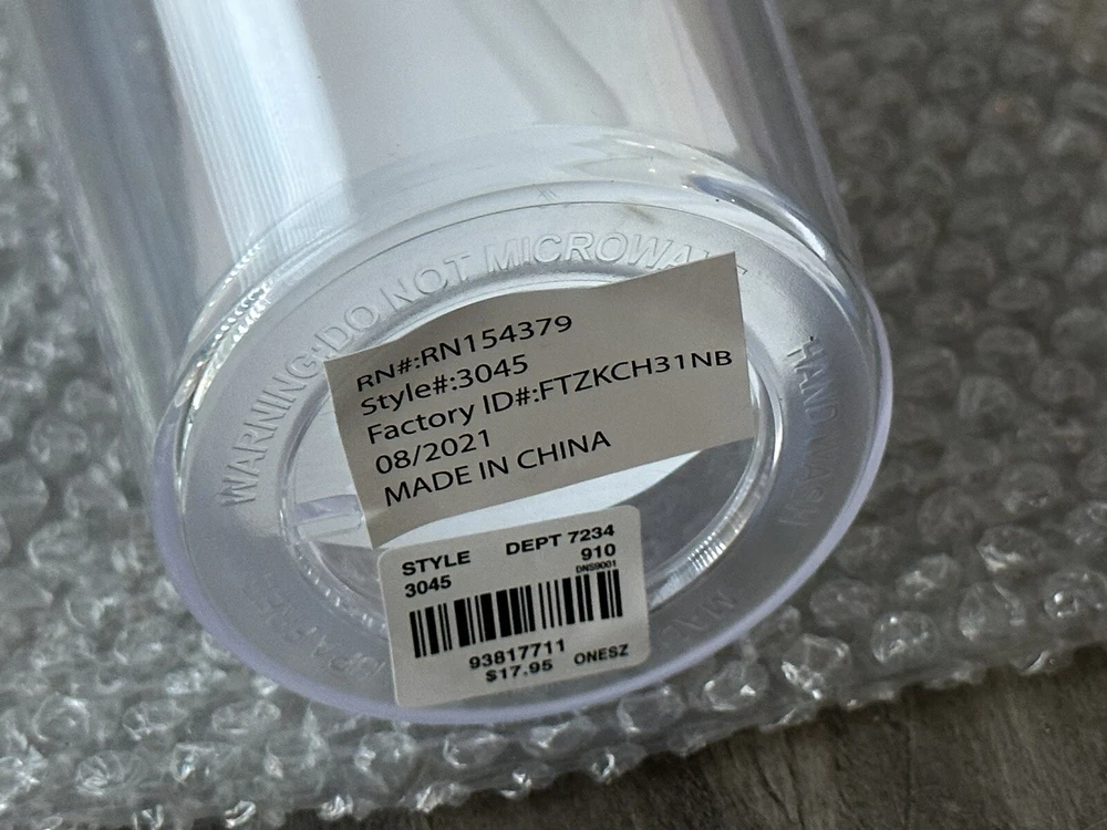 Tumbler With Straw One Size Comin’ In Hot! - New Open Box