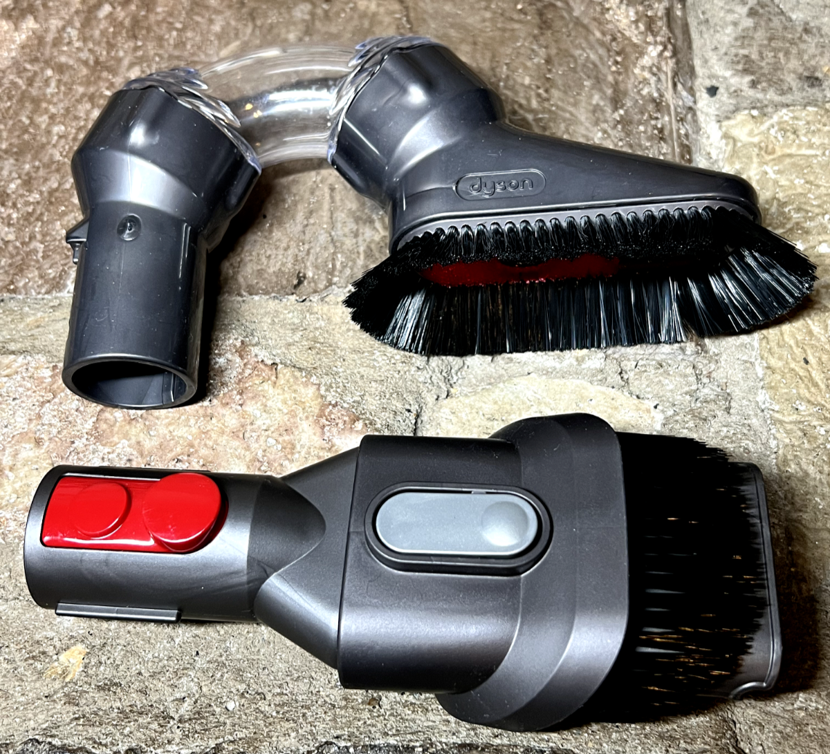 Dyson Genuine OEM Vacuum Attachments Brush Crevice Tool Curved Angle Gray-image