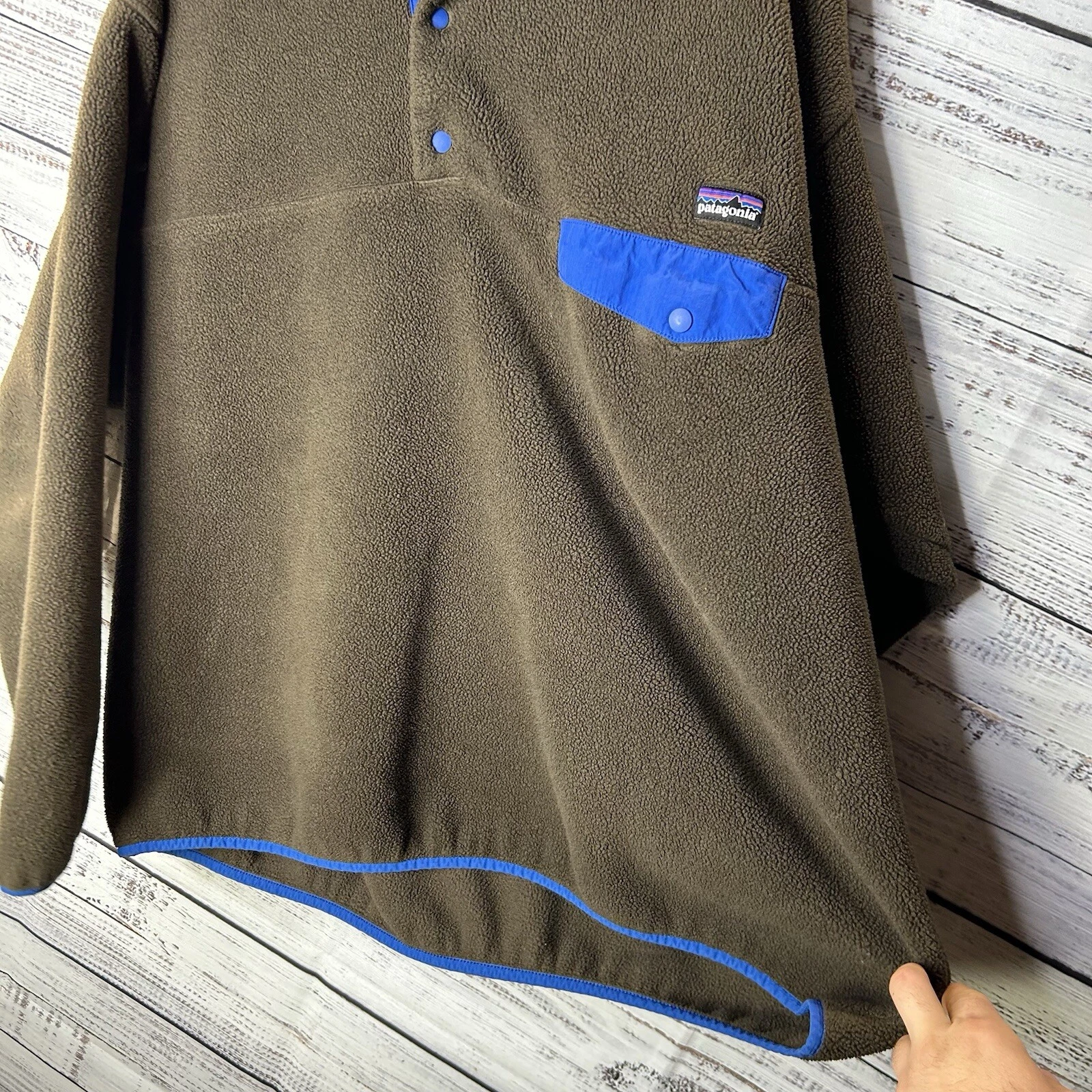 patagonia vintage synchilla snap-t fleece pullover sweater jacket