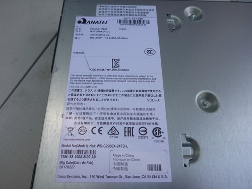 Cisco WS-C2960X-24TD-L C2960-X 24 GigE 2x 10G SFP+ LAN Network Switch STACK MOD - Picture 13 of 16