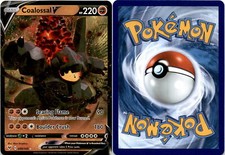 2020 Pokemon, Vivid Voltage, #98/185 Coalossal V, Holo Ultra Rare