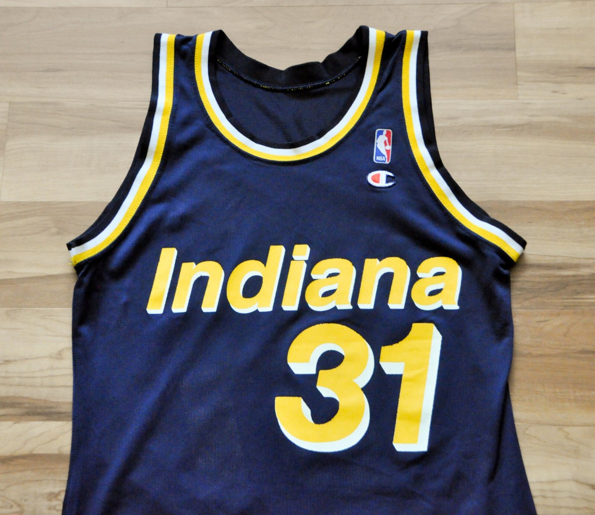 Reggie Miller Indiana Pacers Champion Jersey Navy Blue NBA Men 40