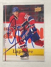 Montreal Canadiens MAXIM LAPIERRE Signed Card