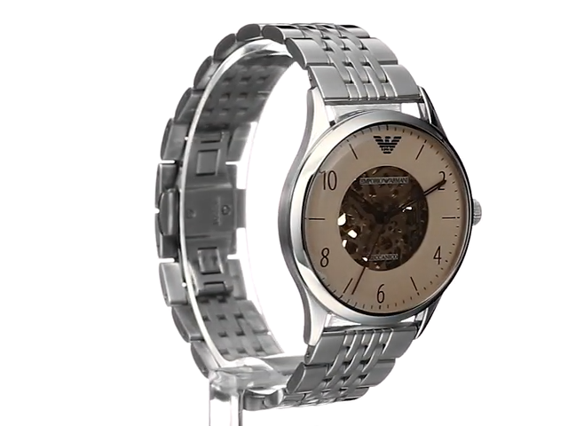 腕時計 ENPORLO ARMANL Emporio Armani AR1922 Automatic Skeleton Dial Stainless