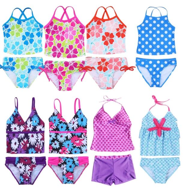 Kinder Mädchen Tankini Badeanzug Badehose Bademo Bikini Schwimmanzug 98- 176 NEU