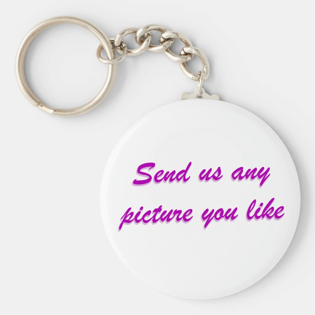 Personalized Keychain Custom Logo Unique Car Keyring Photo Picture Print Keyfob-image