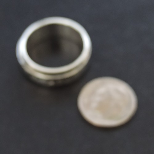 Shema Israel Silver Ring Band Spinner Solid 925 Hebrew Letters Unisex Gift 9.5 - Picture 9 of 13