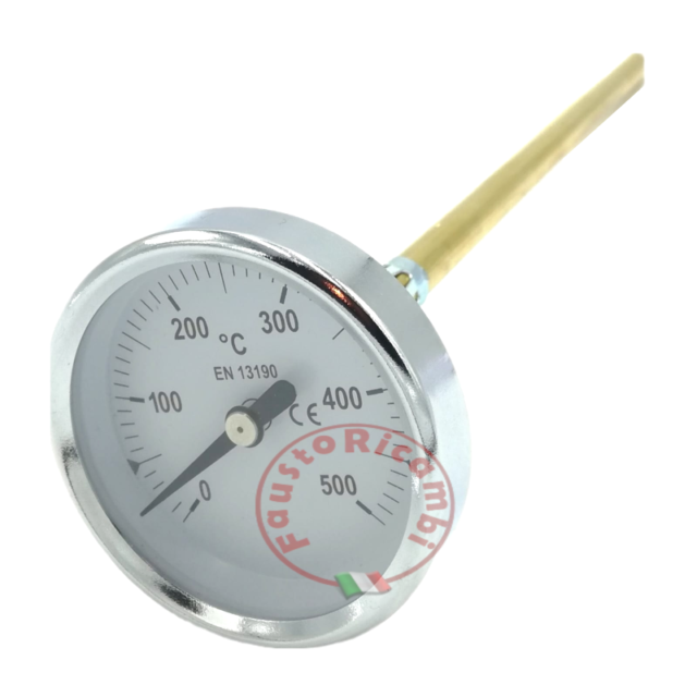 WOOD OVEN SMOKE THERMOMETER 500 ° C DEGREES LONG PROBE CM 25-