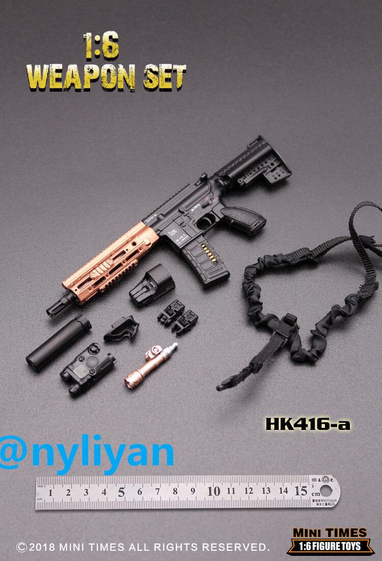 Mini times toys HK416A 1/6 Male WWII Gun Rifle Weapon Model