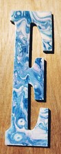 Unique Handpainted 4" Wood Letter "E"