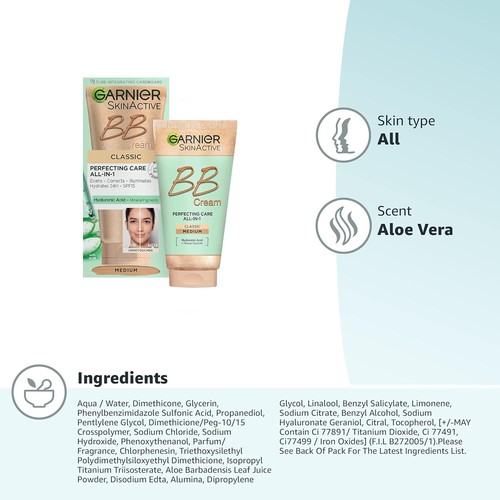 Garnier SkinActive Classic Perfecting All-in-1 BB Cream, Shade Medium - Picture 10 of 10