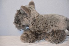 Toys R Us Sitting Schnauzer Gray Dog Plush 13 inch Stuffed Animal Toy 2014 Puppy