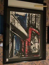VINICIO BERTI  olio su cartone Etichetta Lanciotto Fi.aste Pandolfini cm  50x70
