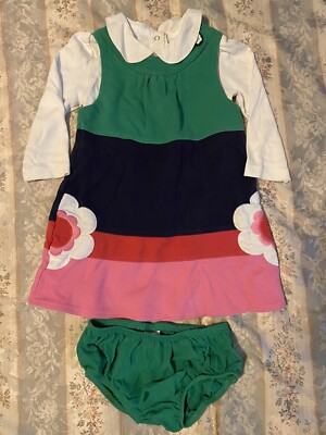 Gymboree Smart Little Lady Collared Shirt Top Dress Set Baby Girls 18-24 months