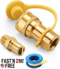 1/2" QDD LP Gas Quick Connect Fittings w/ Male Insert Plug Gas Natural Propane 