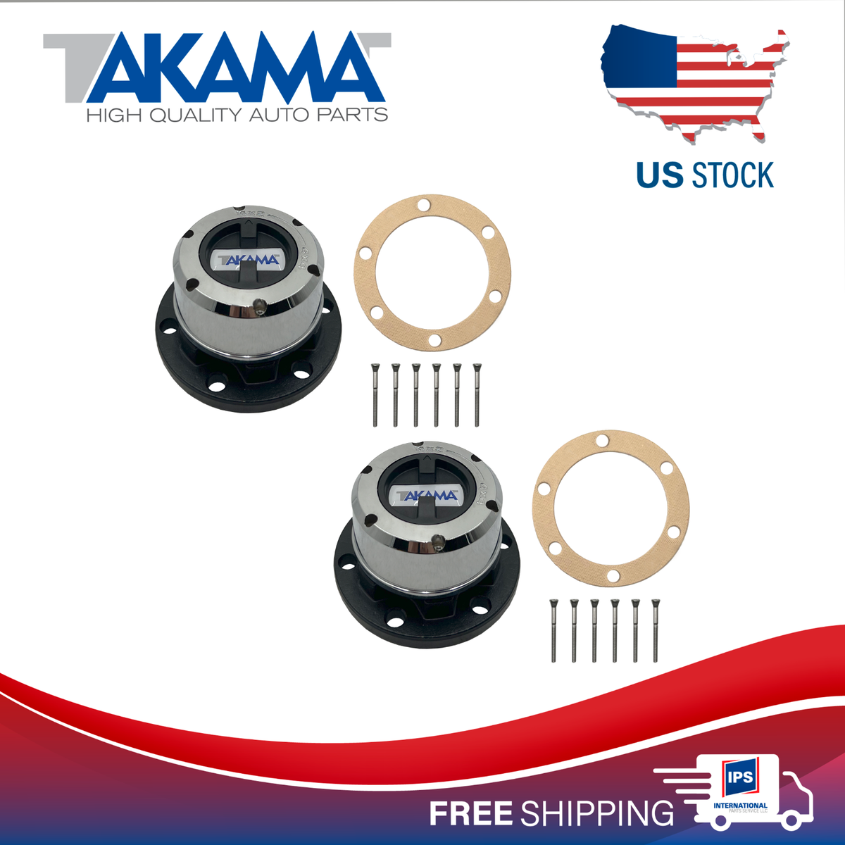 2pcs TAKAMA LOCKING HUBS For JEEP FORD CHEVY DODGE Old trucks warn
