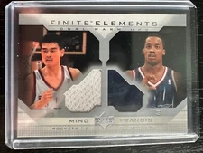 2003-04 Upper Deck Finite Elements Yao Ming Steve Francis Dual Game-Used Warm Up