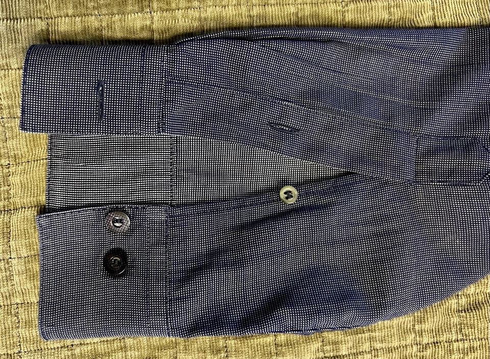 Camisa de vestir Sisley vintage muy rara azul marino Foto 3 de 4
