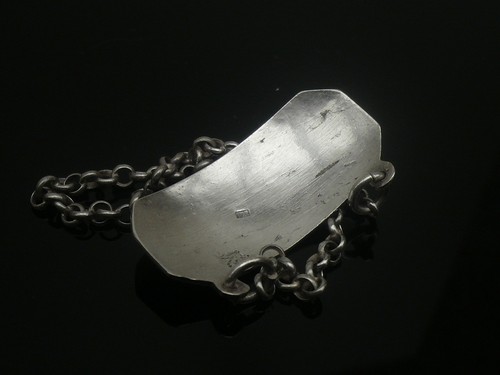 Scottish Provincial Silver HOLLANDS Decanter Label, John Argo, Banff c.1780 - Picture 4 of 5