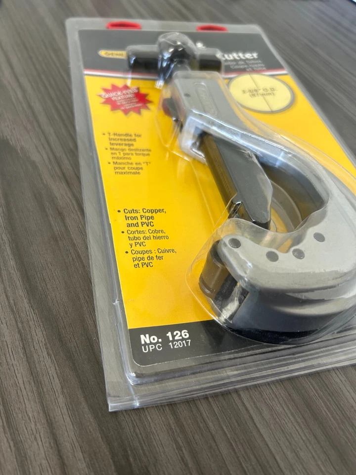 General Tools #126 Tubing/Pipe cutter 1/4" To 2-5/8"(6mm-67mm) - Image 2 of 4