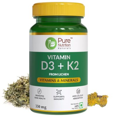 Pure Nutrition Vitamin D3 Plus K2 Tabletten, 60 Tabletten