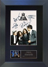 FALL OUT BOYS Signed Mounted Reproduction Autograph Photo Prints A4 474