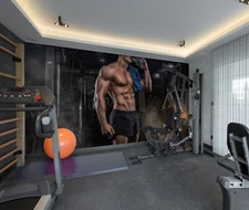 3D Gym Man O2098 Wallpaper Wall Murals Removable Wallpaper Sticker Fay