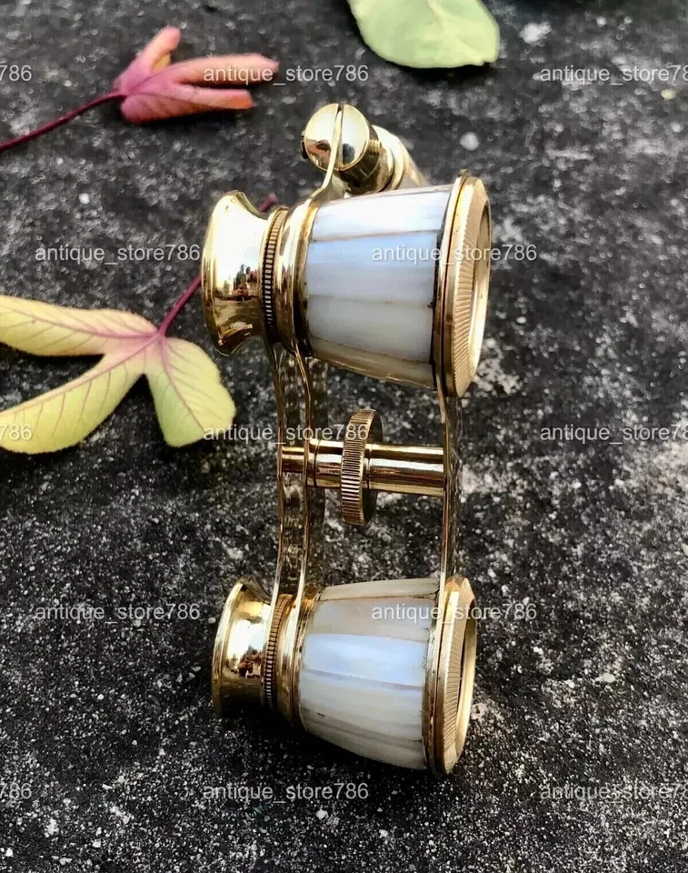 Maritime solid brass Finish folding Antique New Designer Binoculars functional - Image 4 of 4