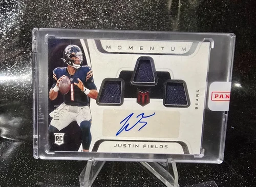 2021 Panini Chronicles JUSTIN FIELDS *MOMENTUM ROOKIE RPA TRIPLE PATCH AUTO* /49