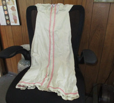 Antique Vintage Princess Baptismal Christening Gown Dress Slip Pink Trim